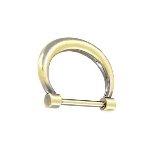 1" Antique Brass, Decorative Dee Ring, Zinc Alloy - Image 2