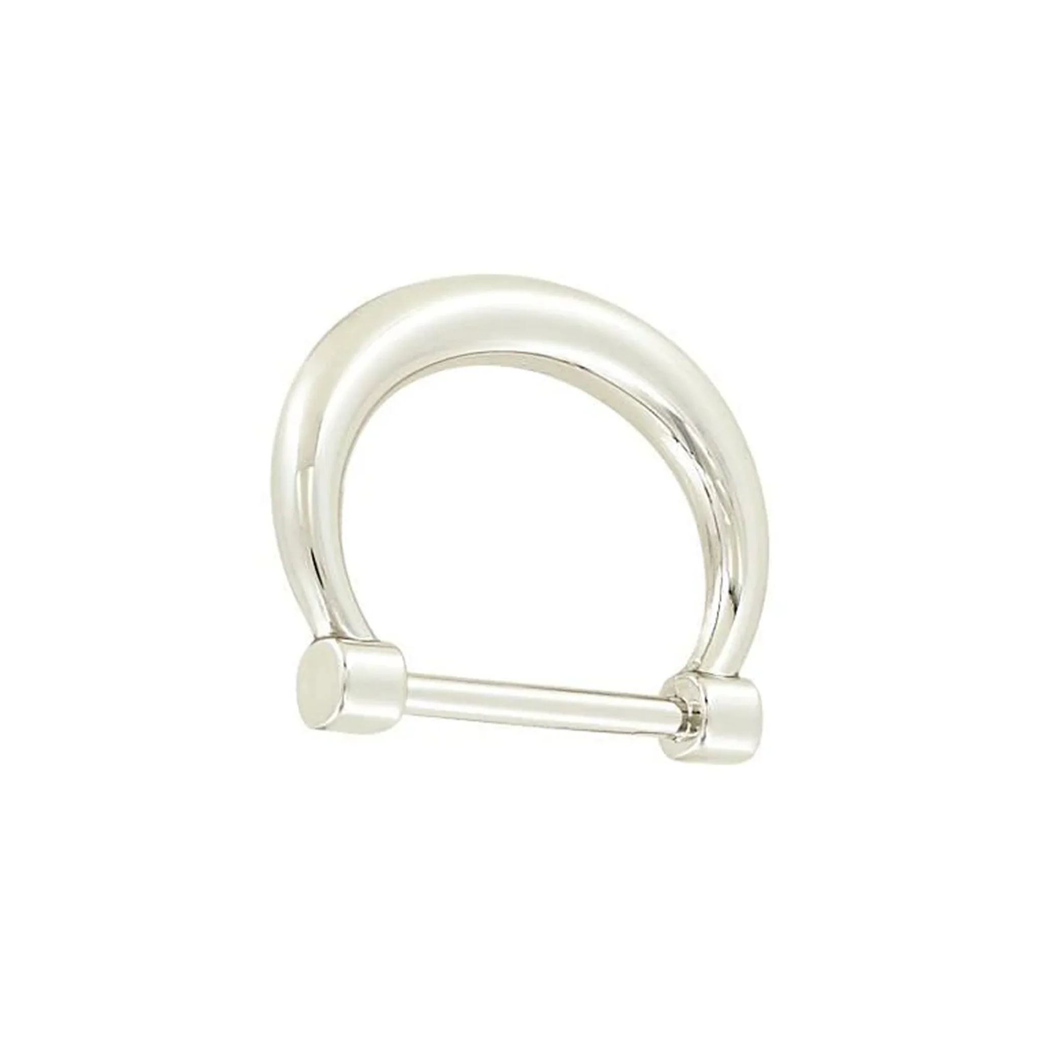 1" Shiny Nickel, Decorative Dee Ring, Zinc Alloy - Image 4