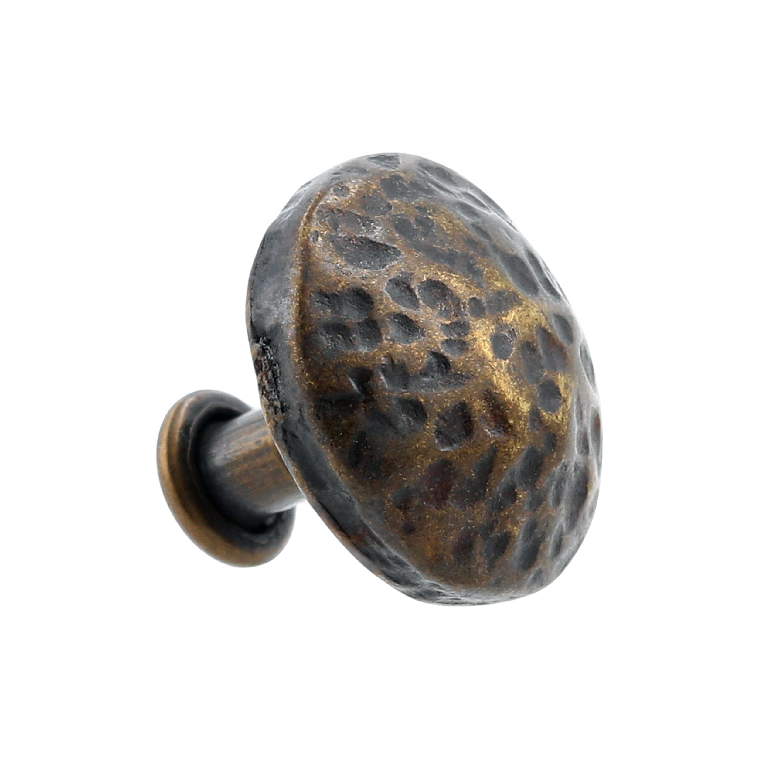 11.11mm Antique Brass, Textured Round Stud, Zinc Alloy - PK5