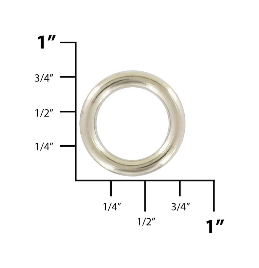 1/2" Nickel, Cast Round Ring, Zinc Alloy - Image 4