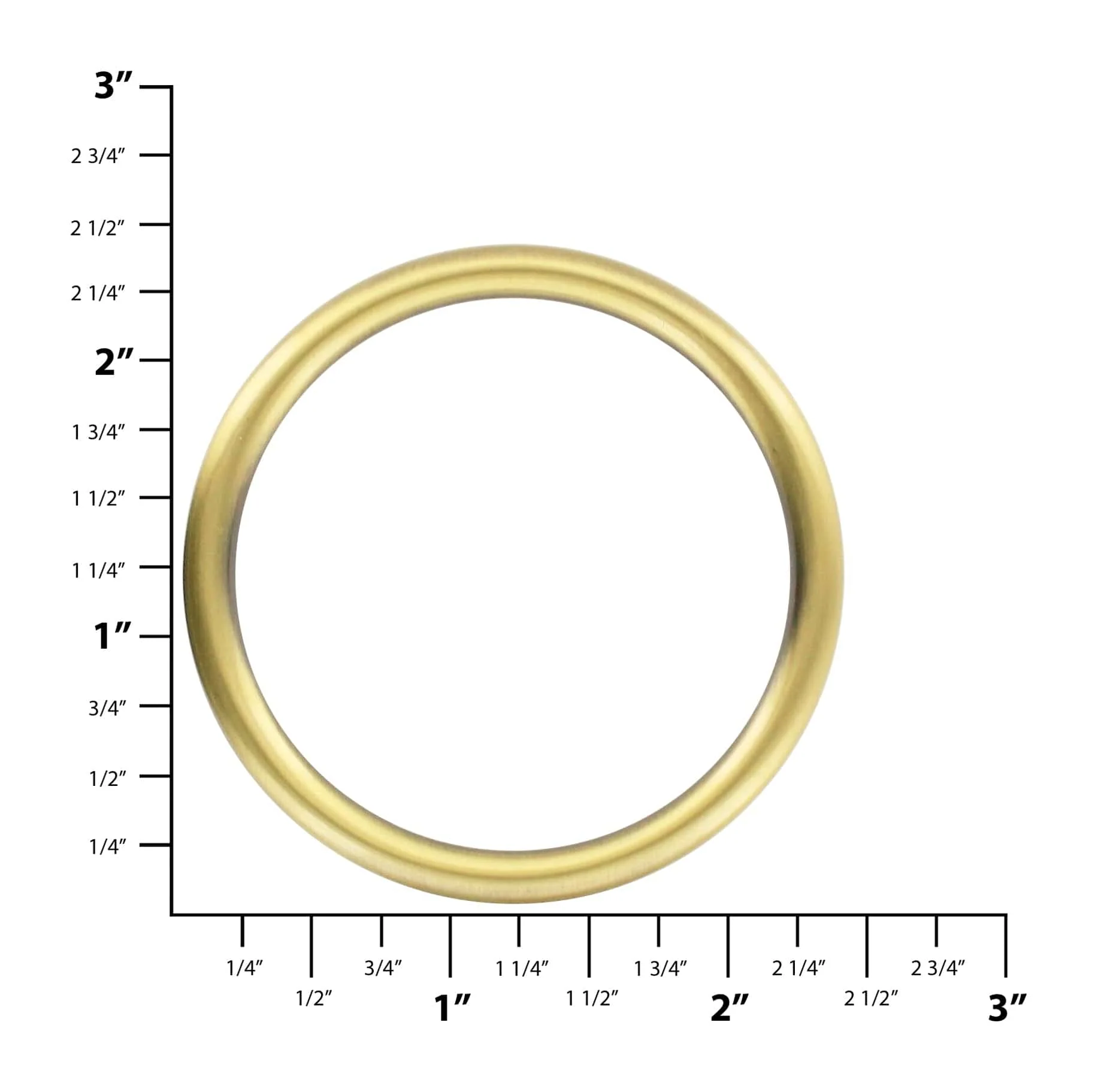 2" Antique Brass, Cast Round Ring, Zinc Alloy - Image 2