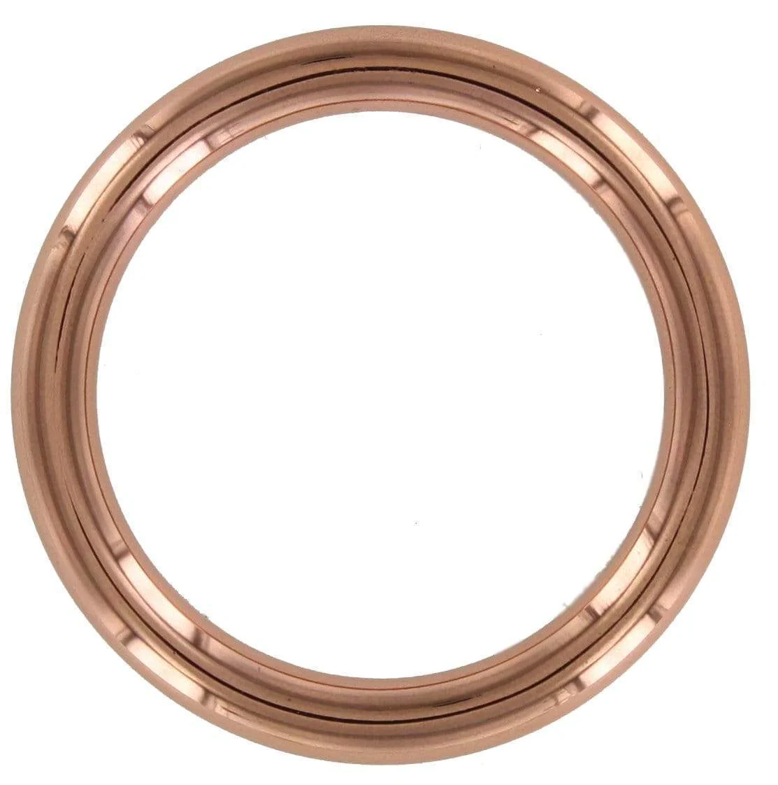 1 1/2" Shiny Copper, Cast Round Ring, Zinc Alloy