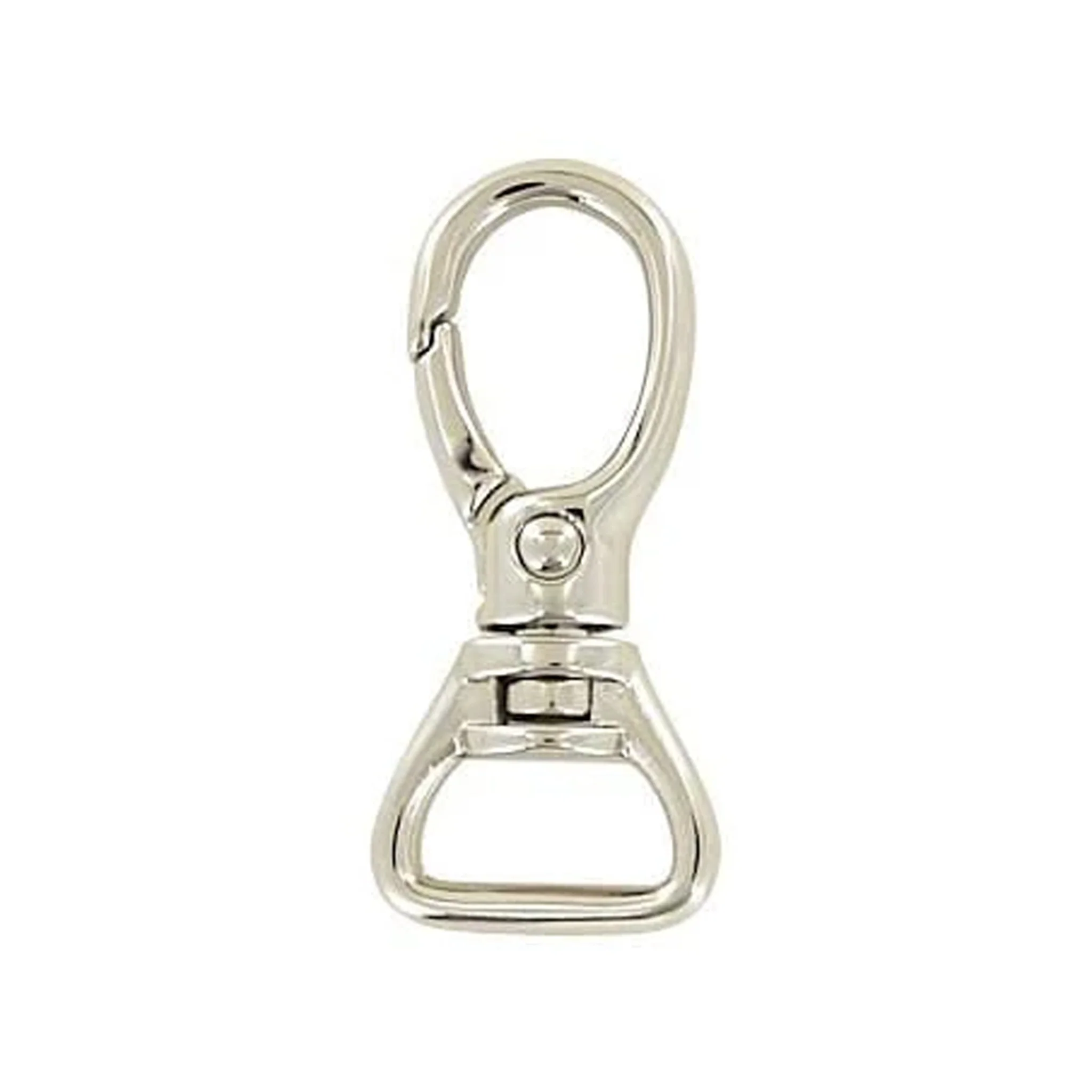 5/8" Shiny Nickel, 1 13/16" Lever Swivel Snap Hook, Zinc Alloy