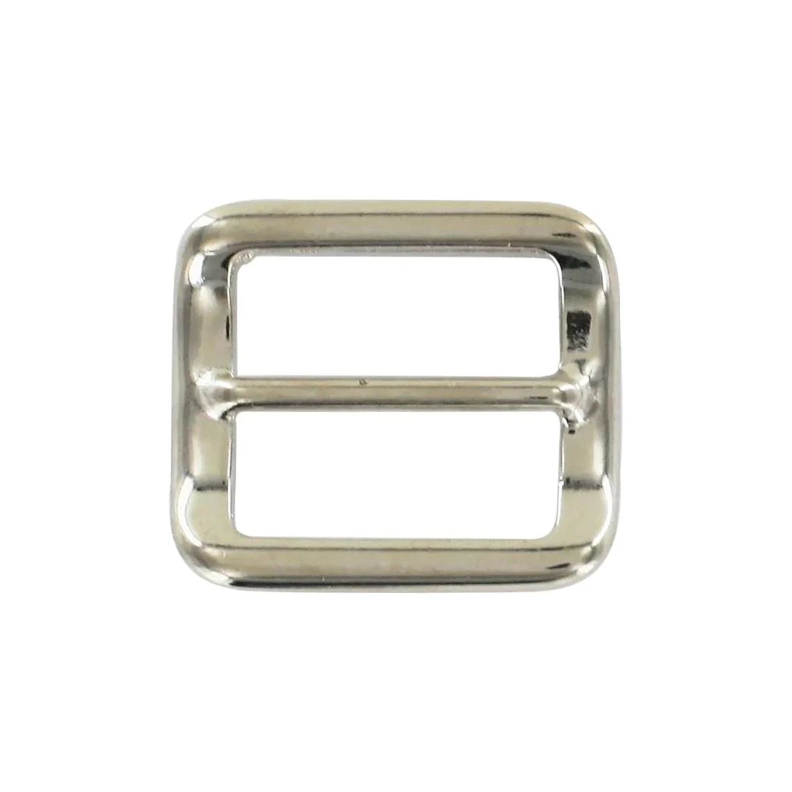 1" Shiny Nickel, Cast Concave Tri Glide Buckle, Zinc Alloy - Image 4