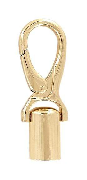 1/2" Gold, Strap End With Snaphook, Steel - Image 6