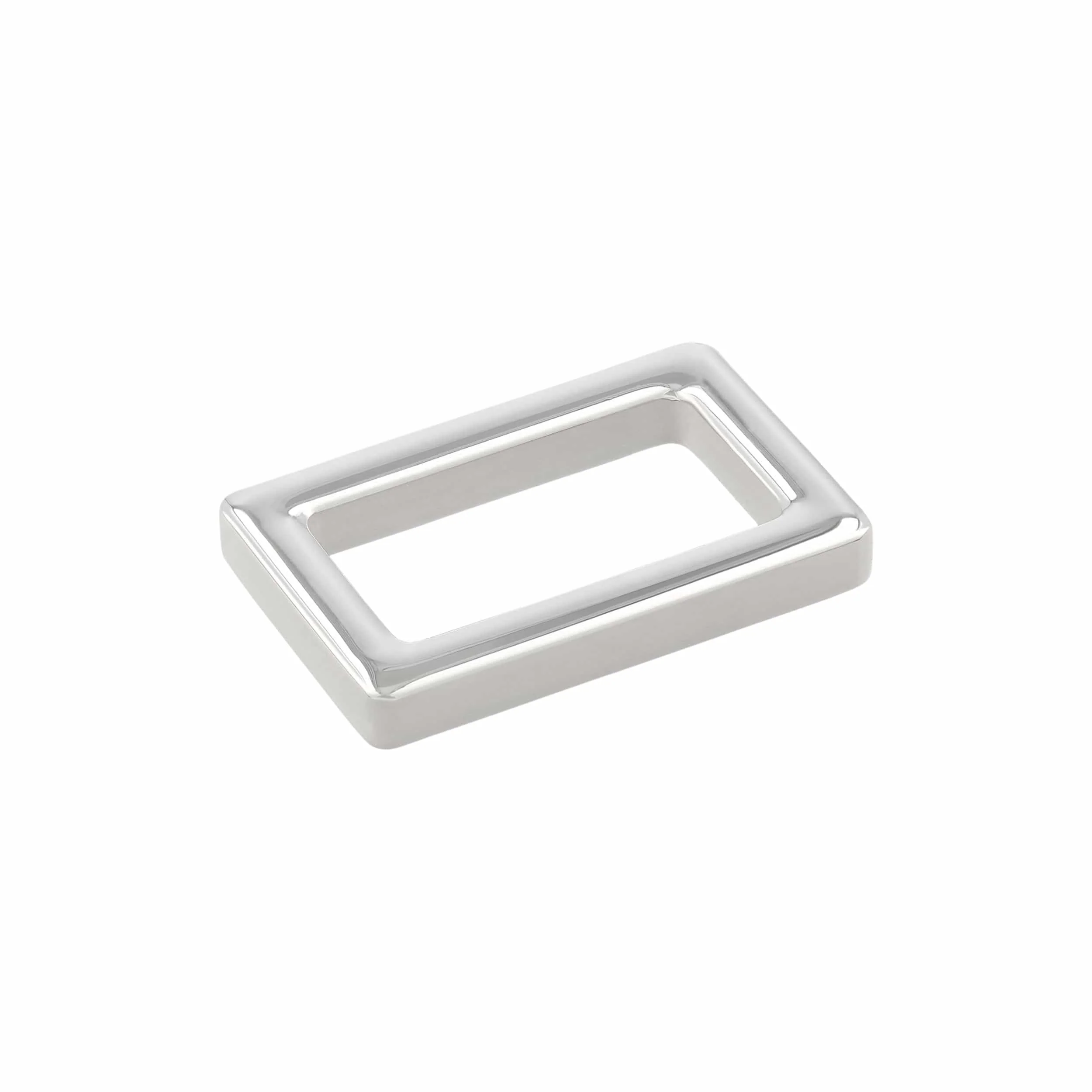 1" Shiny Nickel, Rectangular Ring, Zinc Alloy, #P-3113-NIC - Image 3
