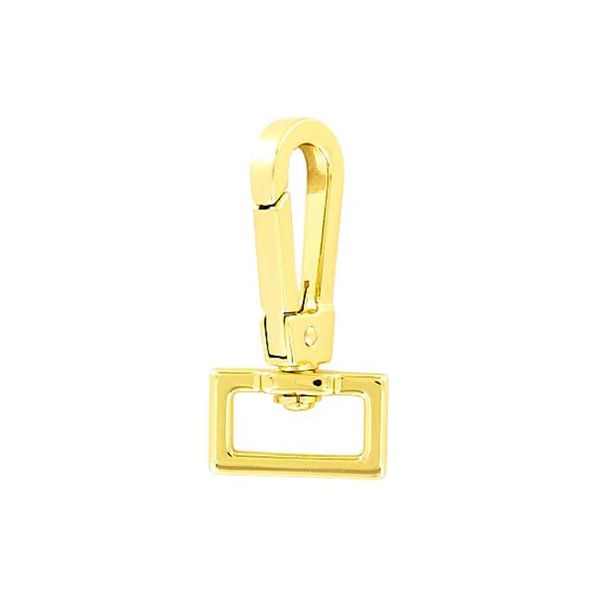 3/4" Shiny Gold, 2 1/8" Lever Flat Profile Swivel Snap, Zinc Alloy - Image 3