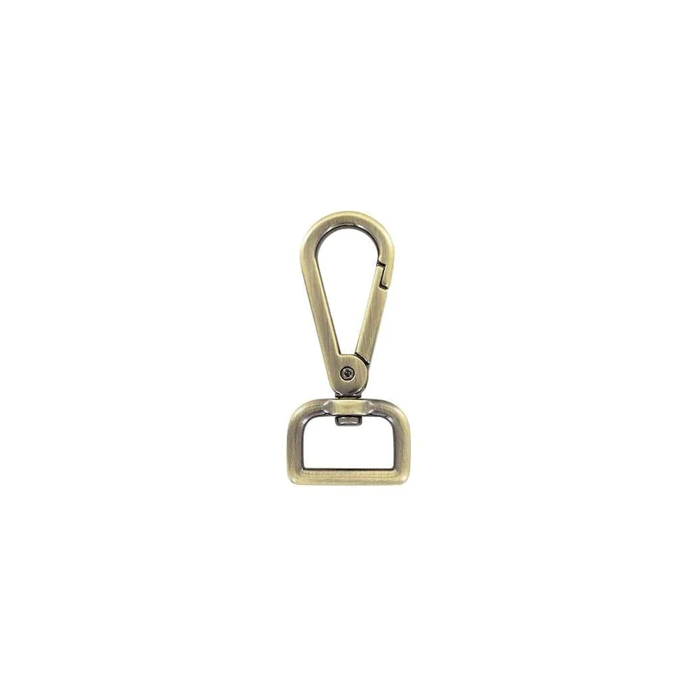 3/4" Antique Brass, Tear Drop Lever Swivel Snap, Zinc Alloy - Image 3