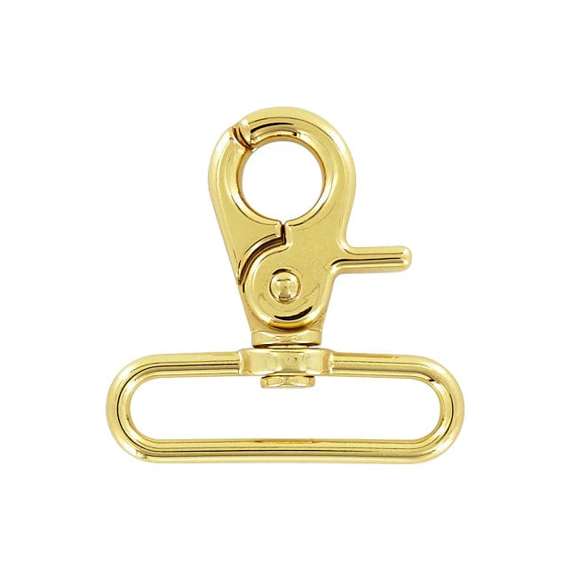 2" Shiny Gold, Trigger Swivel Snap Hook, Zinc Alloy - Image 2