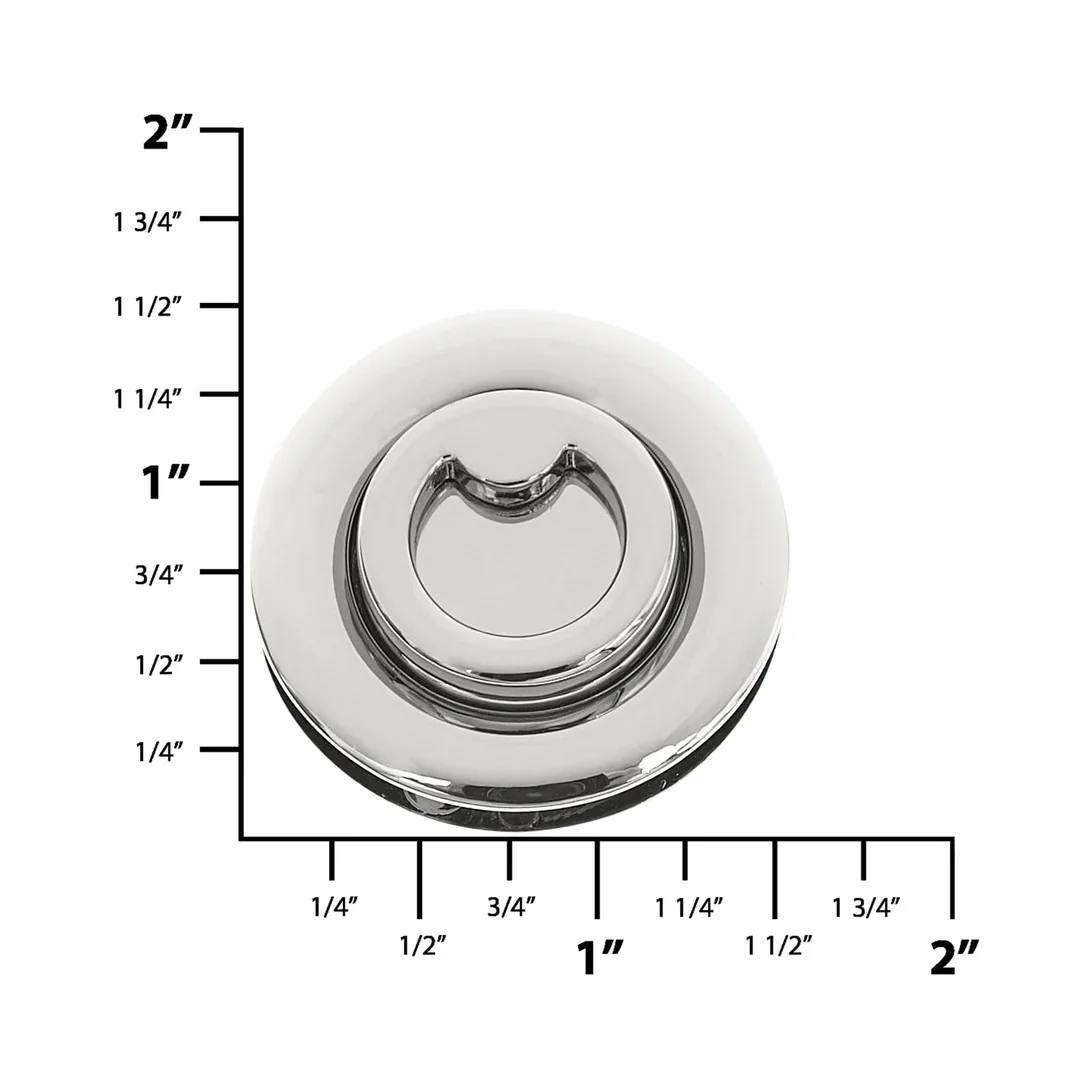 1 1/2" Nickel, Swing Turn Lock, Zinc Alloy - Image 2