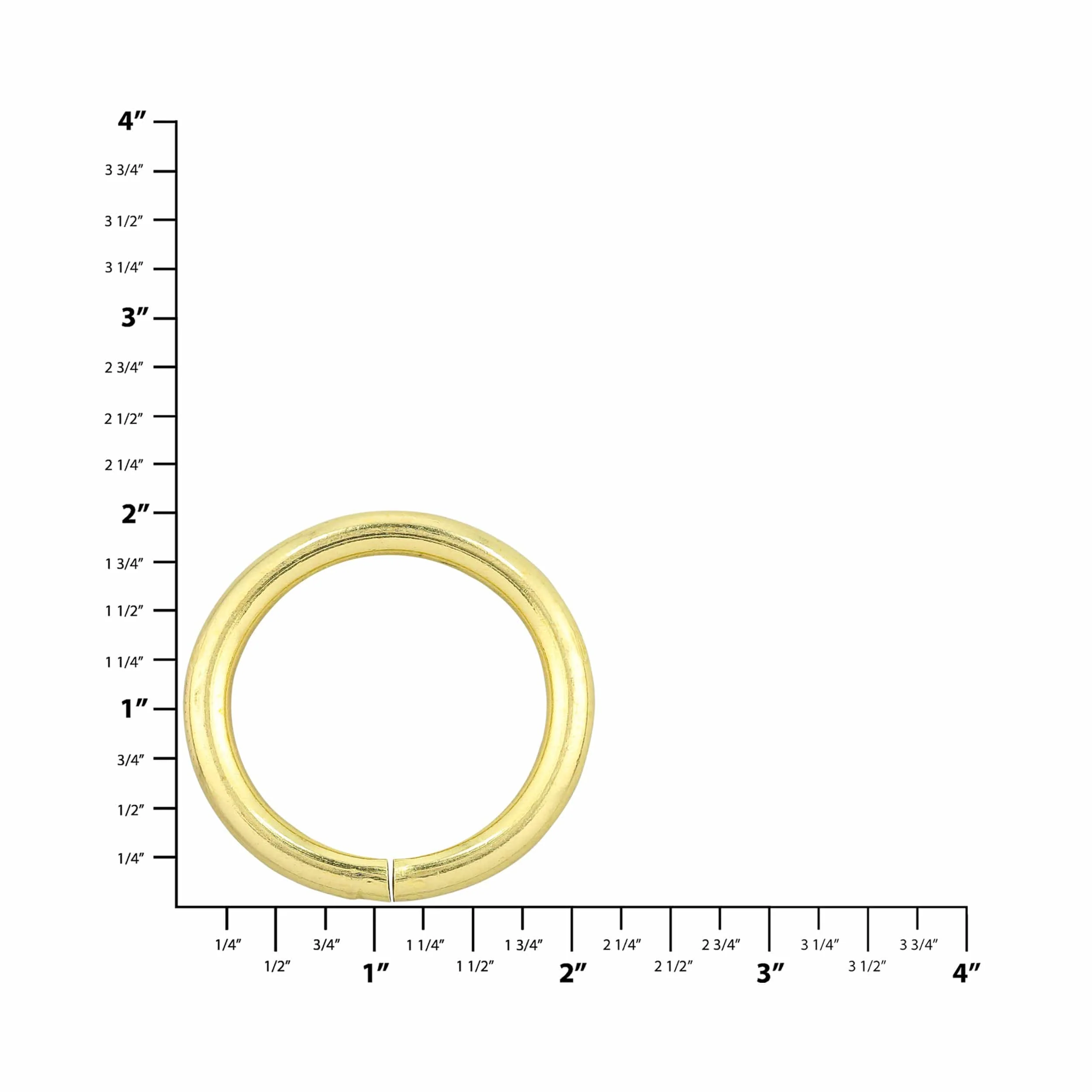 1 1/2" Brass, Split O ring, Solid Brass - Image 2