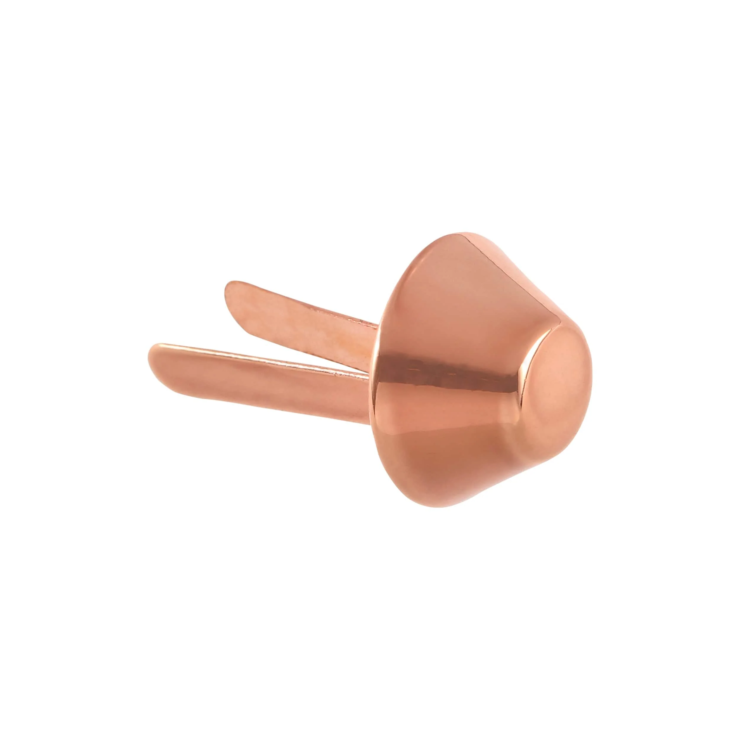 12mm Shiny Copper, Cone Handbag Bottom with Prongs, Zinc Alloy - Image 2