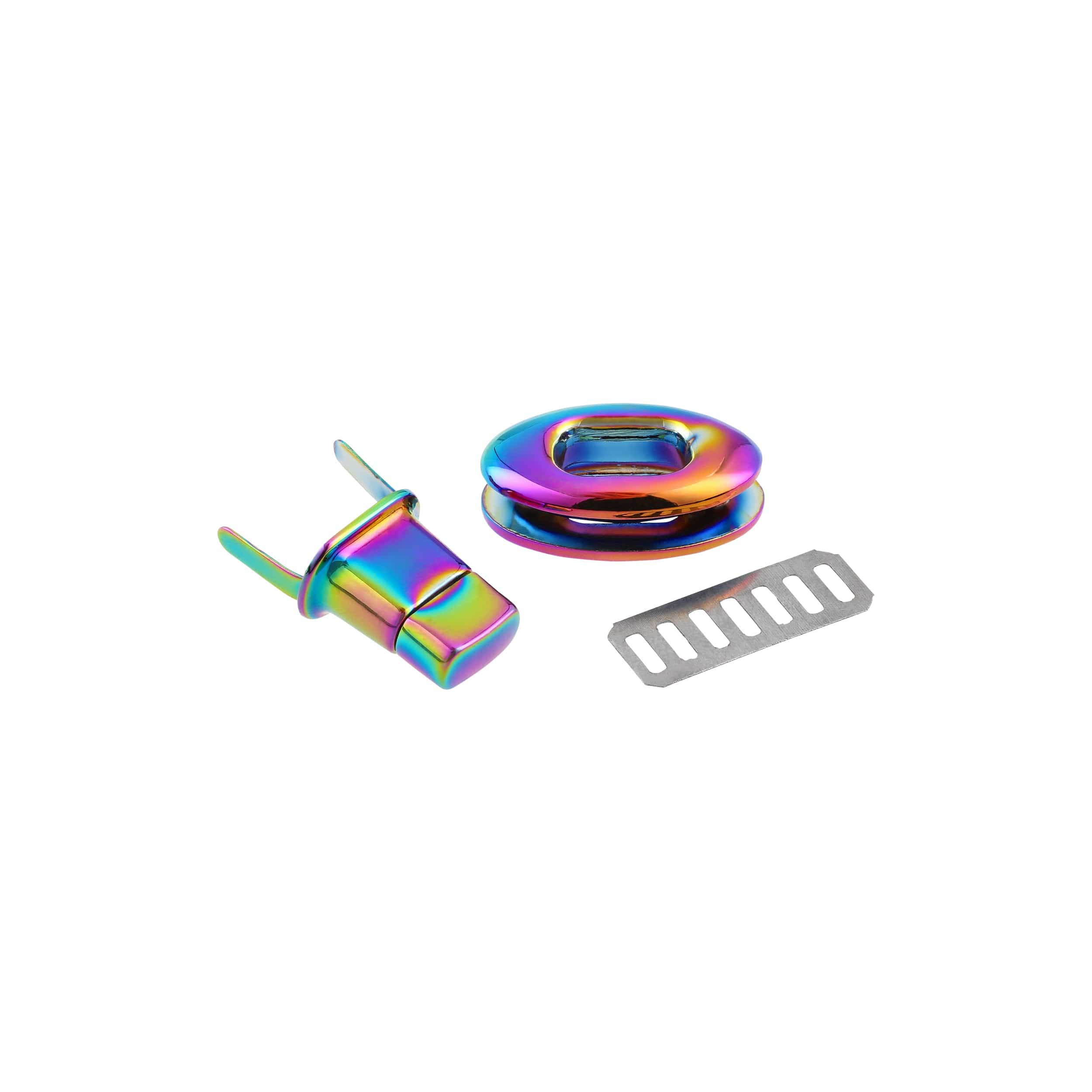 20mm Rainbow, Oval Twist Turn Lock, Zinc Alloy - Image 3