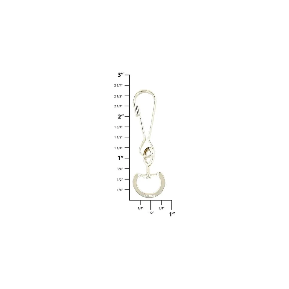 1/2" Nickel, Lever Swivel Snap Hook, Steel - Image 2