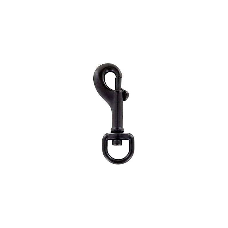 3/8" Matte Black, Bolt Swivel Snap Hook, Zinc Alloy - Image 3