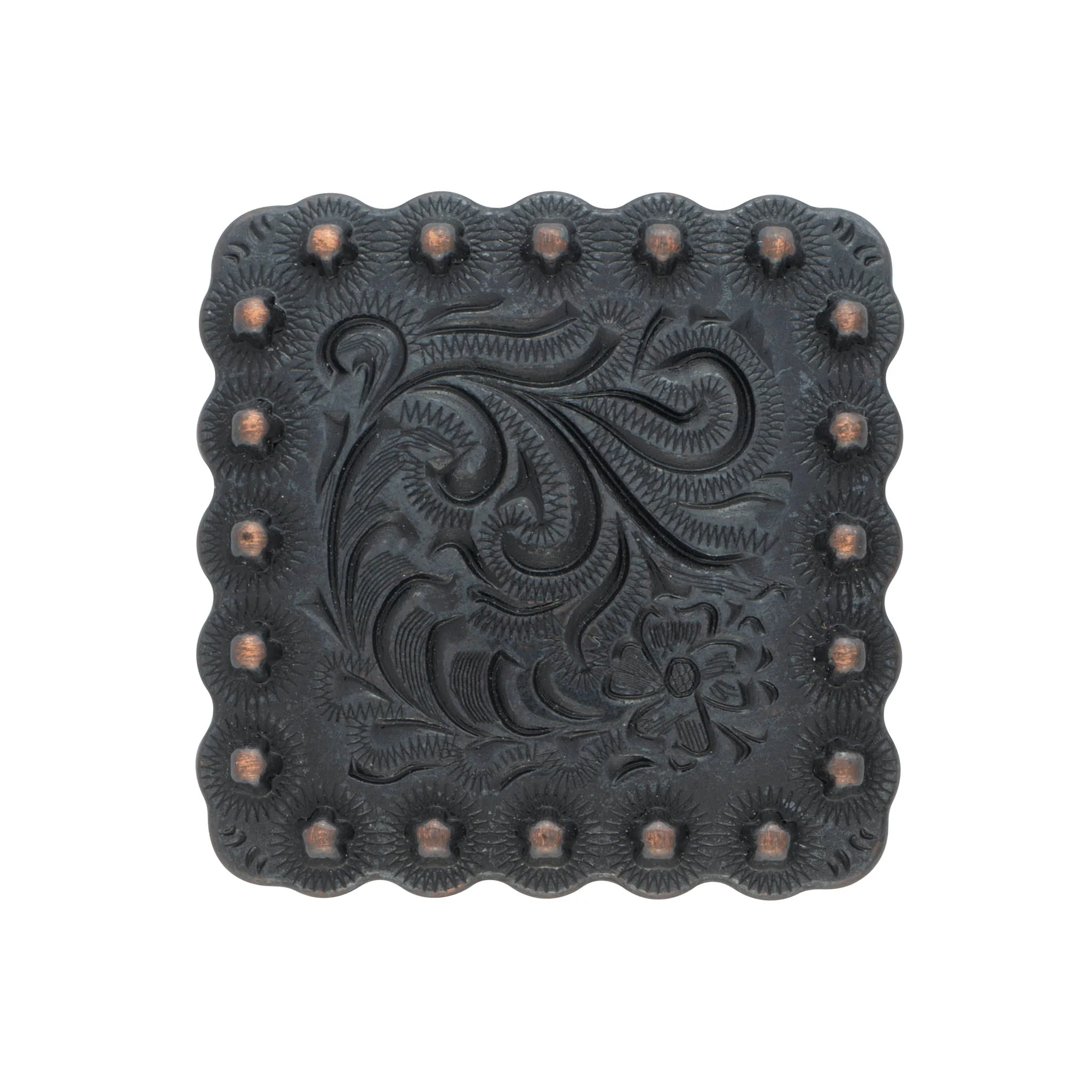 Square Floral Berry Concho - Image 3