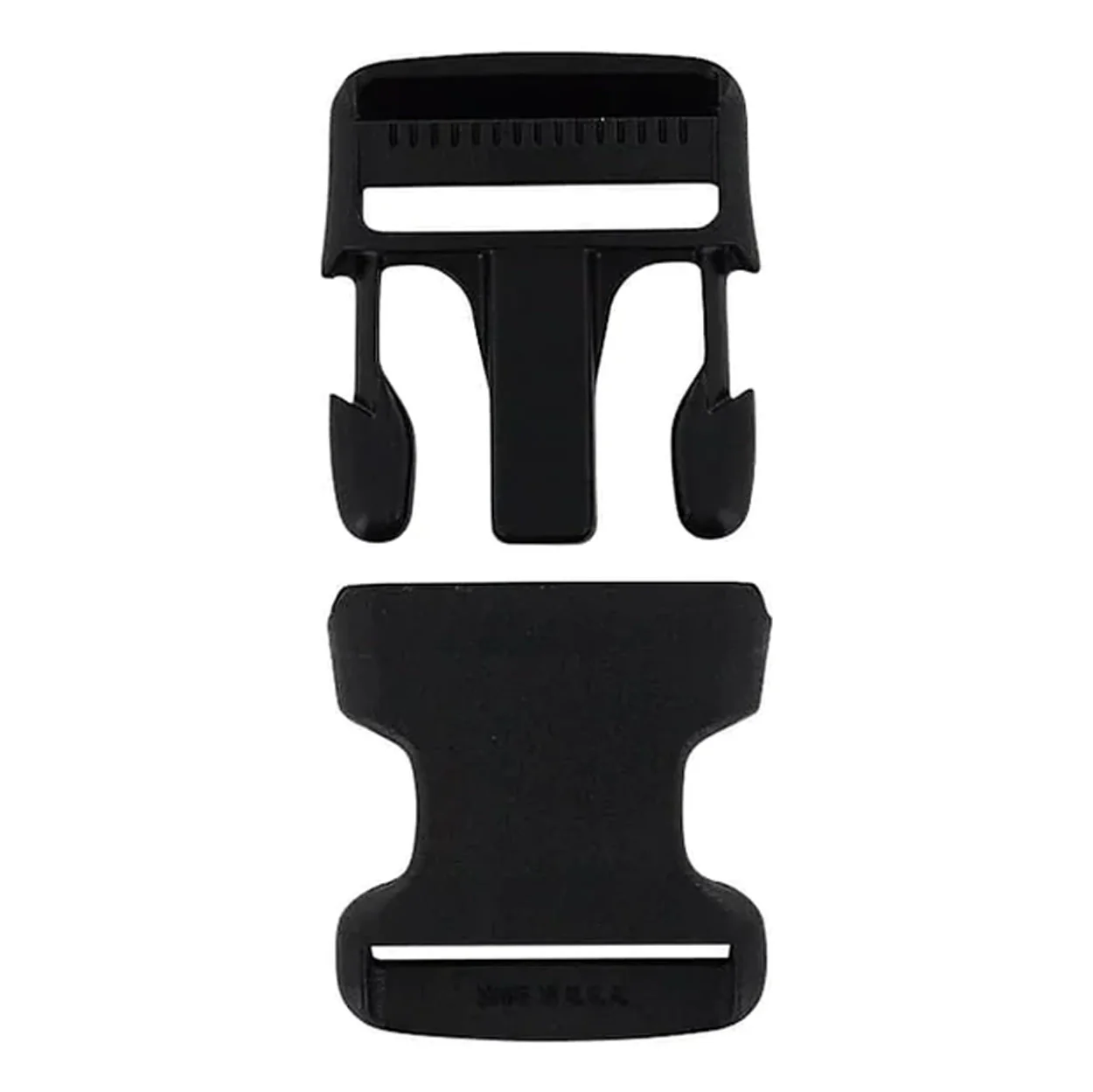 1 1/2" Black, Adjustable Side Side Squeeze Buckle, Plastic - Image 3
