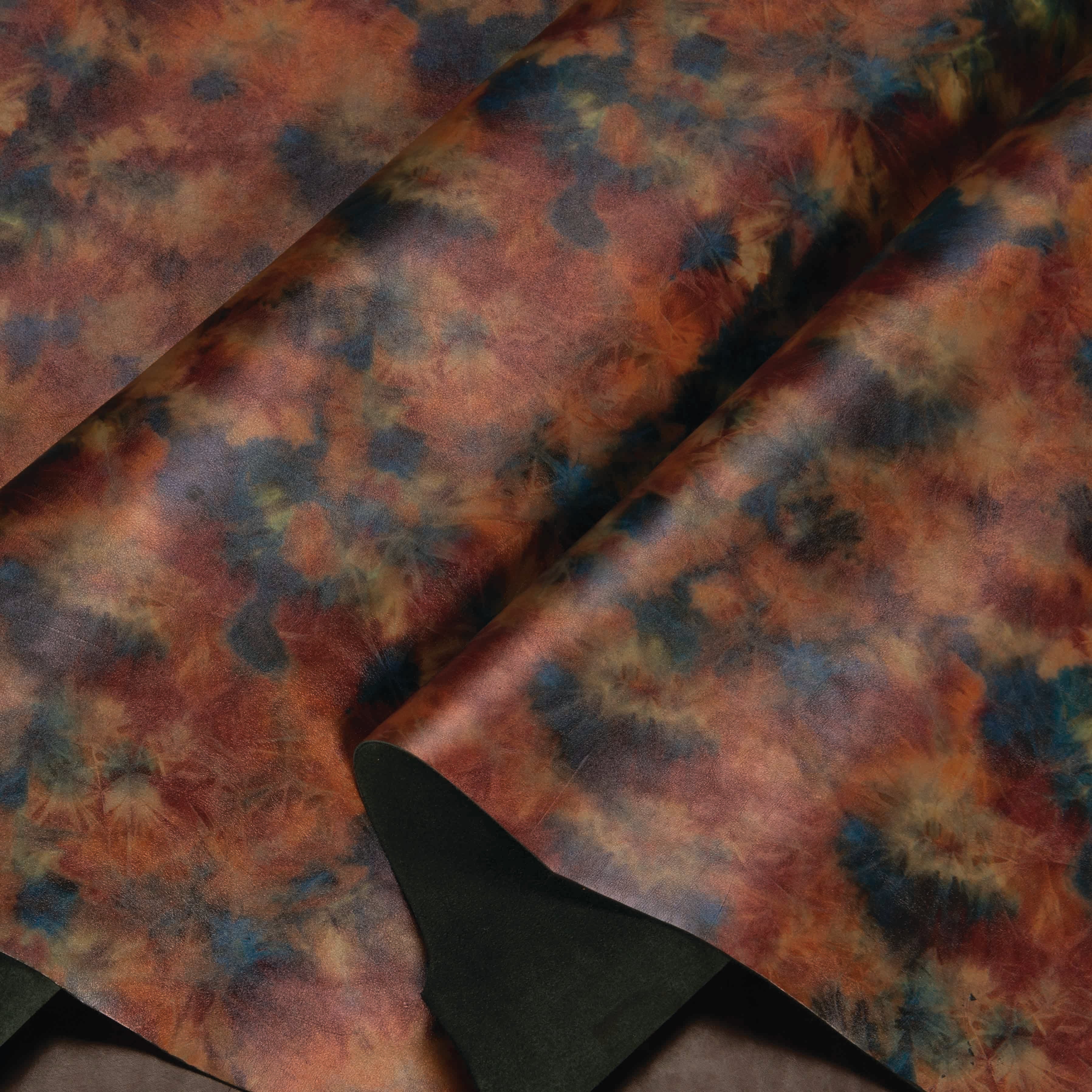 Tie Dye Printed Leather, 3-4 oz. - Image 2