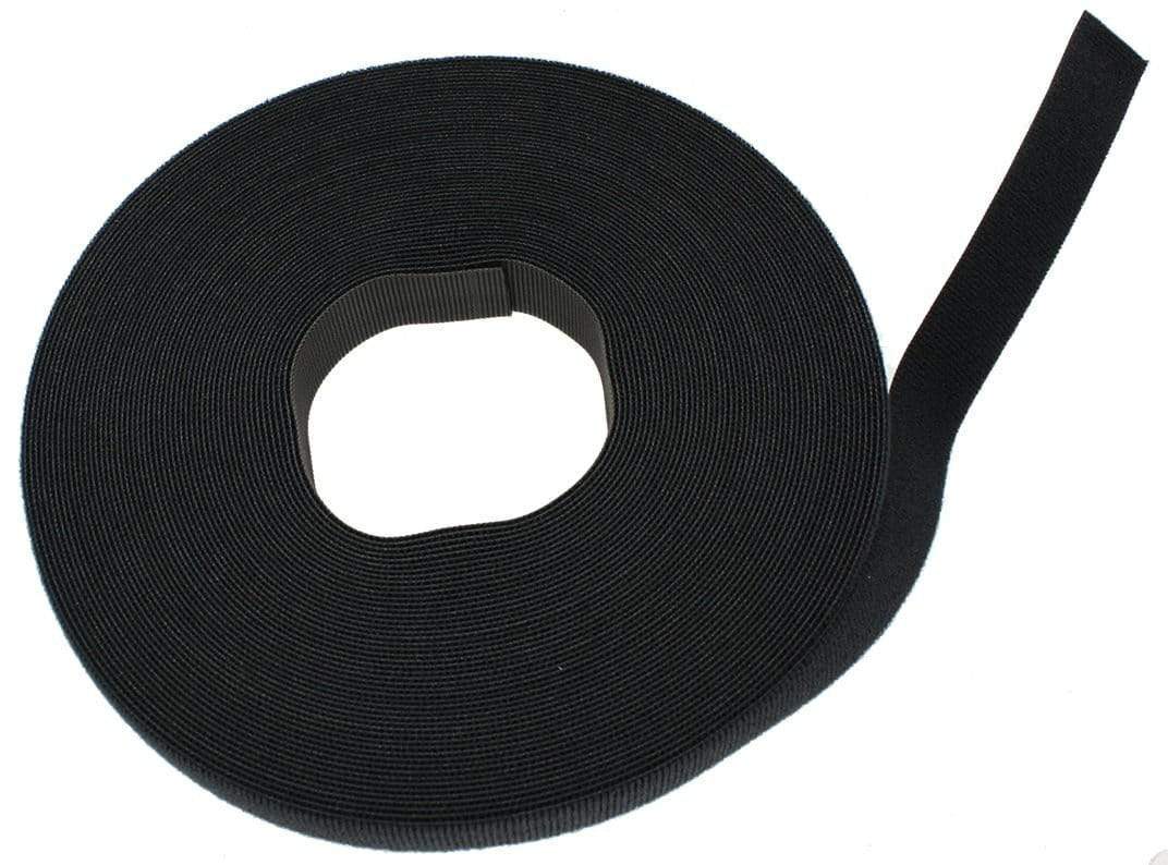 1" Black, Back To Back Hook & Loop, Nylon