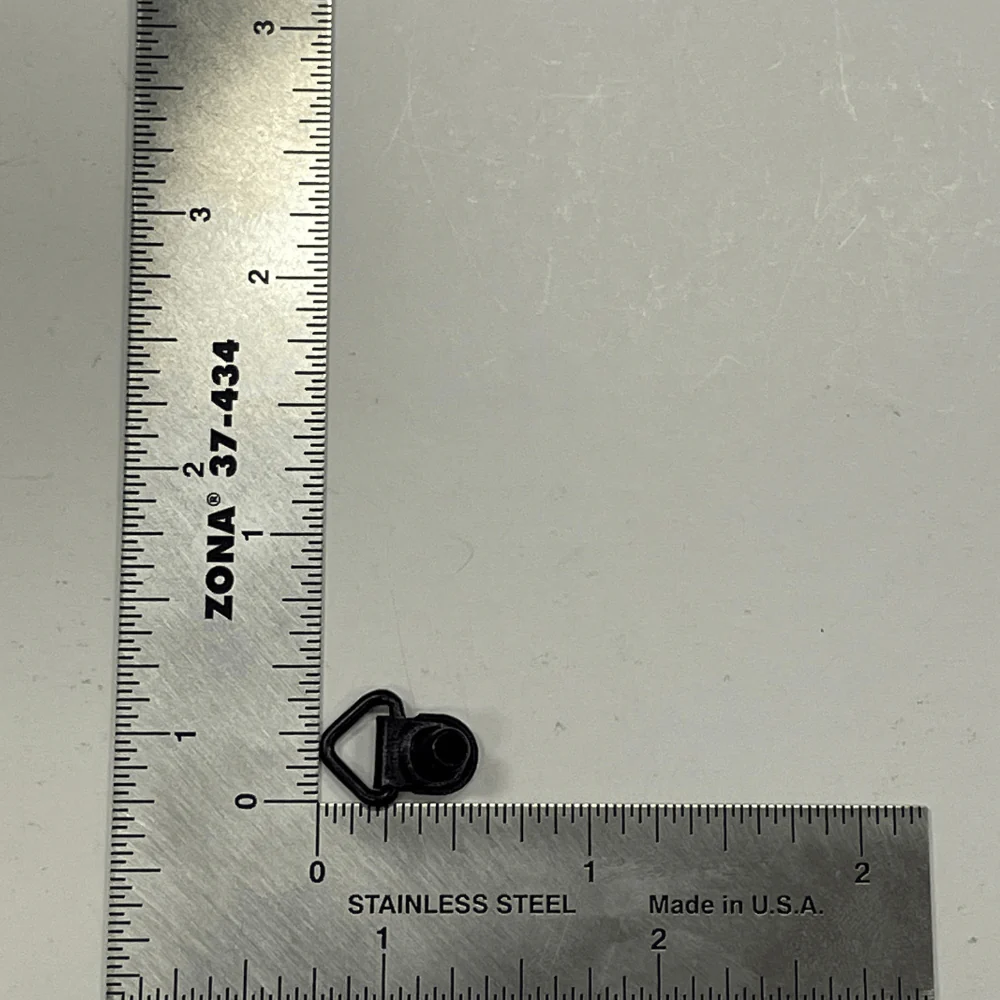 5/8" Black, Boot Hook Loop w/Eyelet, Steel - Image 5